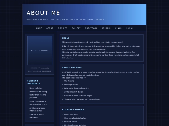 aboutme screenshot