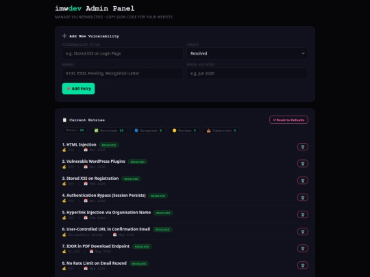 adminpanel screenshot
