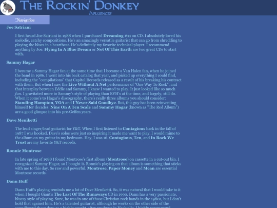 html/influences screenshot