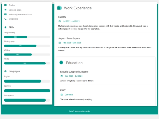 curriculum screenshot