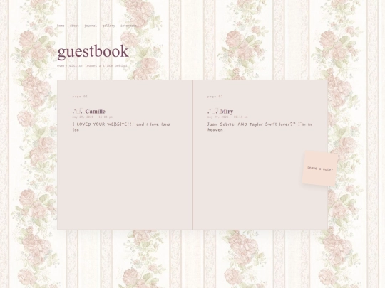 guestbook screenshot
