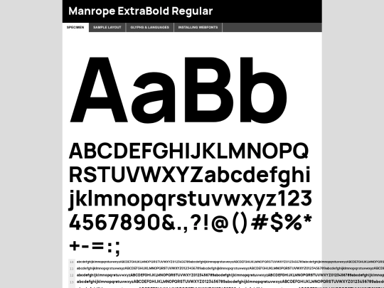 db/manrope-extrabold-demo screenshot