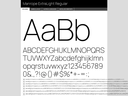 db/manrope-extralight-demo screenshot