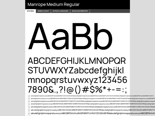 db/manrope-medium-demo screenshot