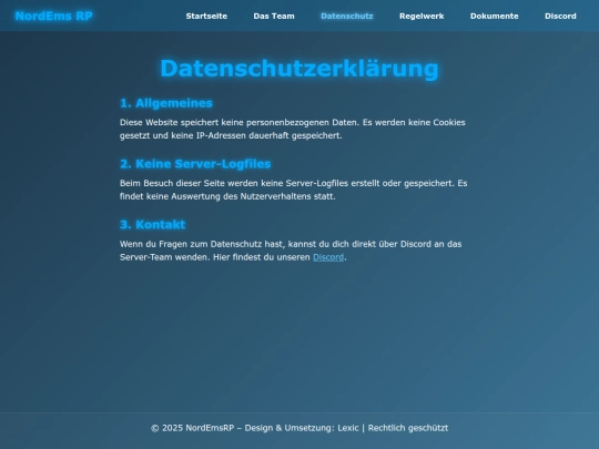 Website screenshot