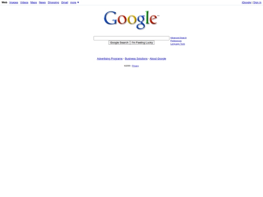 google2009 screenshot