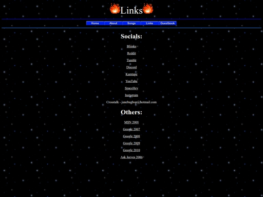 links screenshot