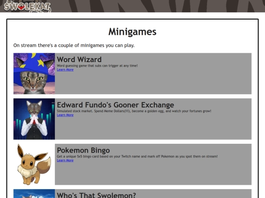 mini-games screenshot