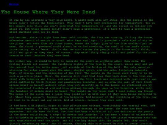 CreativeWriting/TheHouseWhereTheyWereDead screenshot