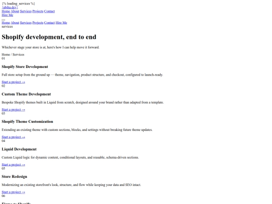 services screenshot