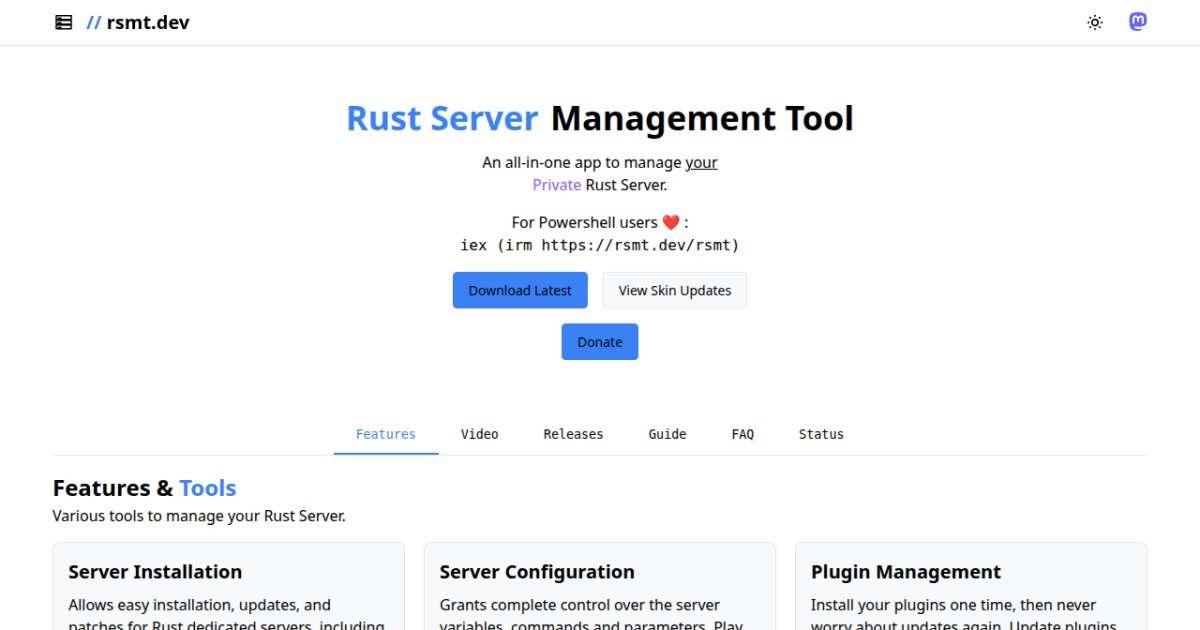 Rust Server Management Tool