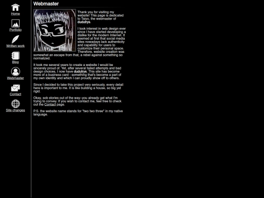 webmaster screenshot