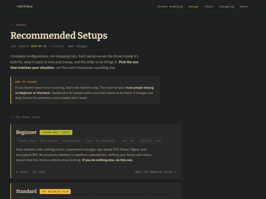 setups screenshot