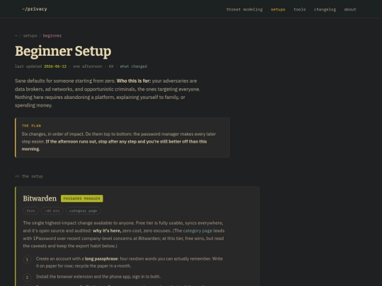setups/setup-beginner screenshot