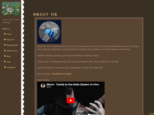 aboutme screenshot
