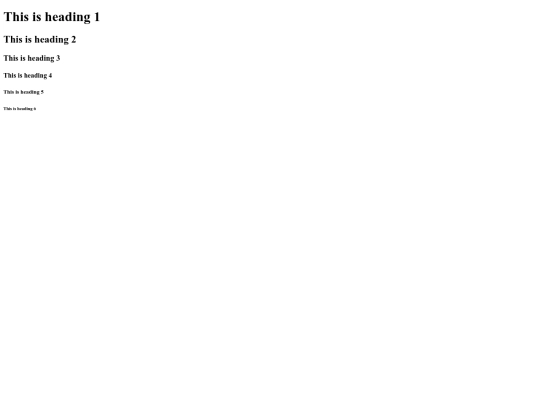 headings screenshot