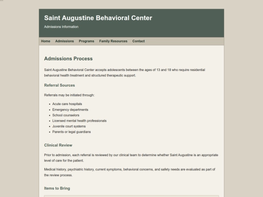 admissions screenshot