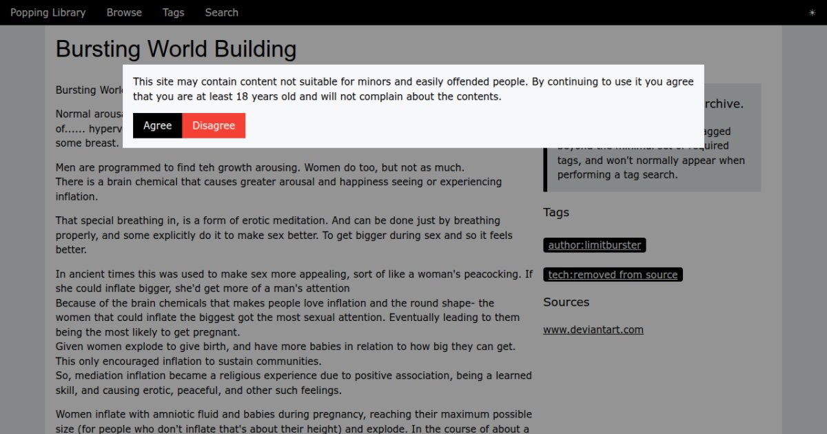 Popping Library :: Bursting World Building