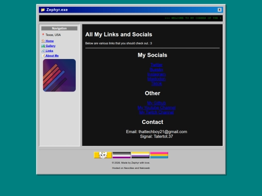 links screenshot