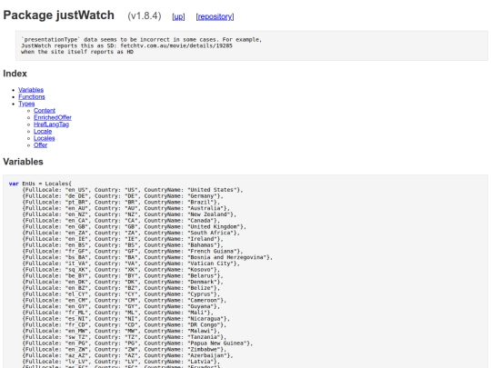 justWatch screenshot