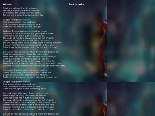 lyrics-without screenshot