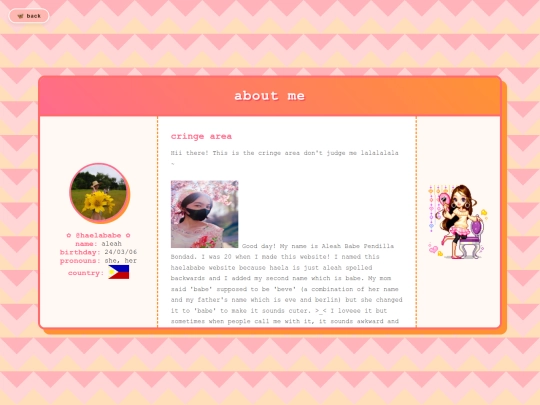 aboutme screenshot