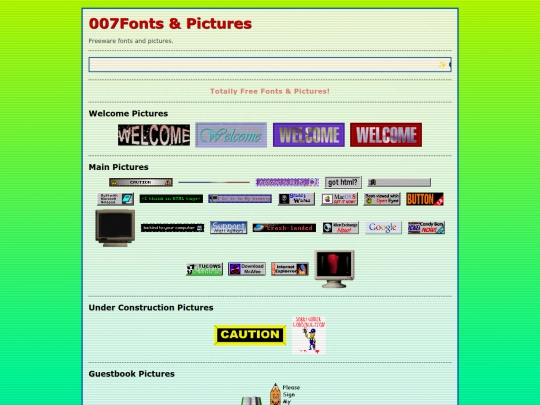 oldwebsite.html/007fontslogos screenshot