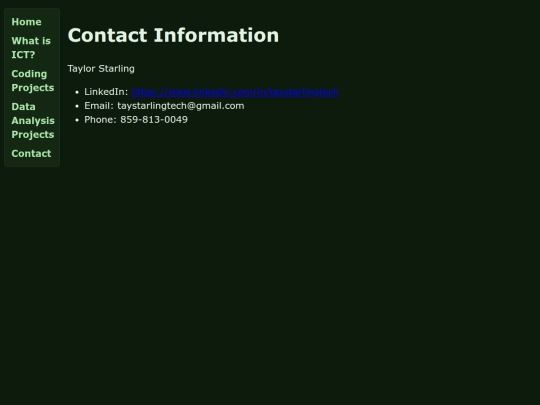 Contact screenshot