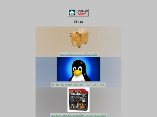 Blog screenshot