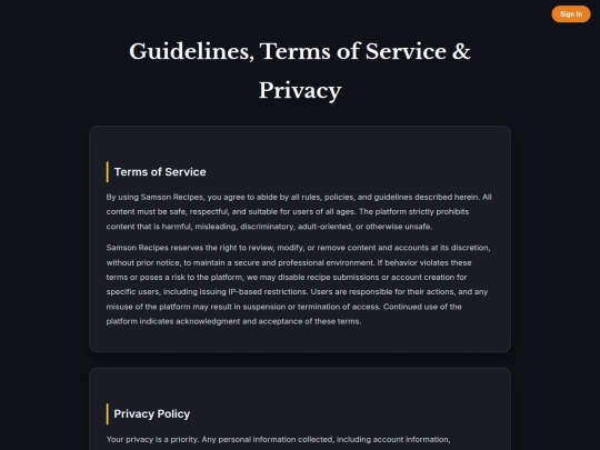 Pages/guidelines screenshot
