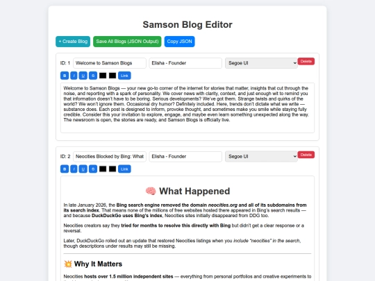 blog-editor screenshot