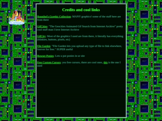 links screenshot