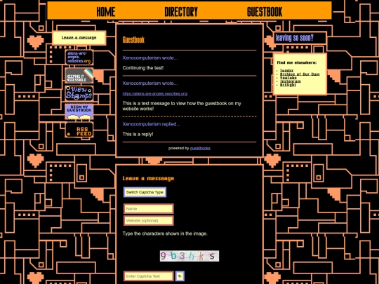 guestbook screenshot