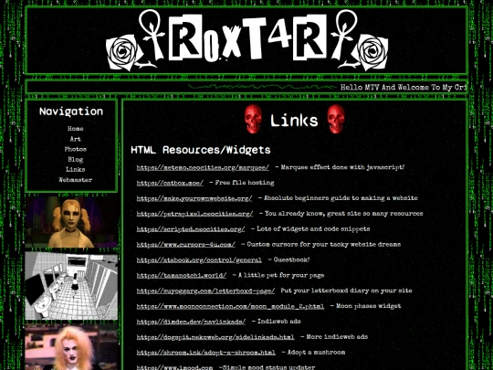 links screenshot