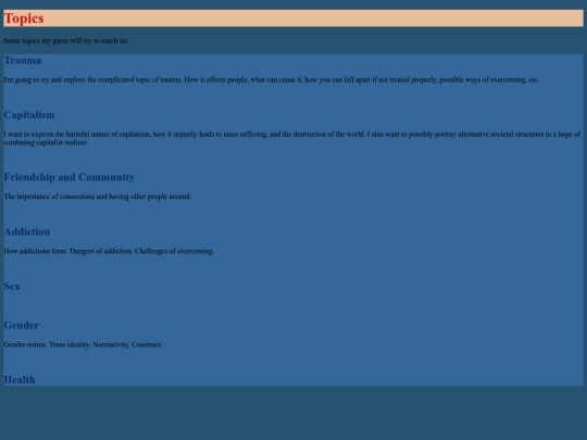 Notes/Game/topics screenshot