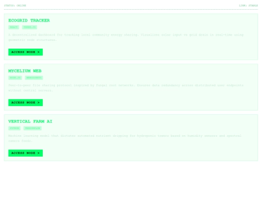 projects screenshot