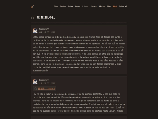 miniblog screenshot