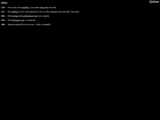 updates screenshot