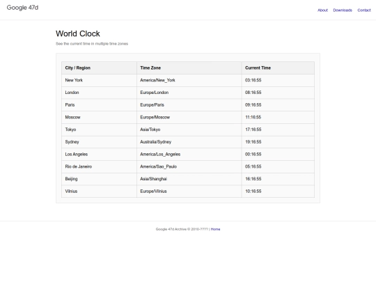 worldclock screenshot