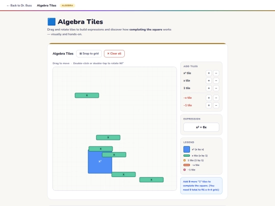 algebra_tiles screenshot