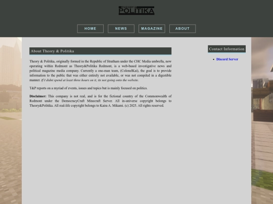 Website screenshot