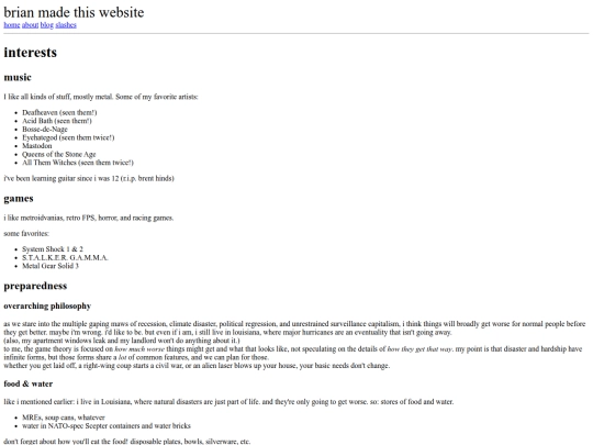 interests screenshot