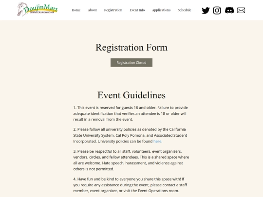 Registration screenshot