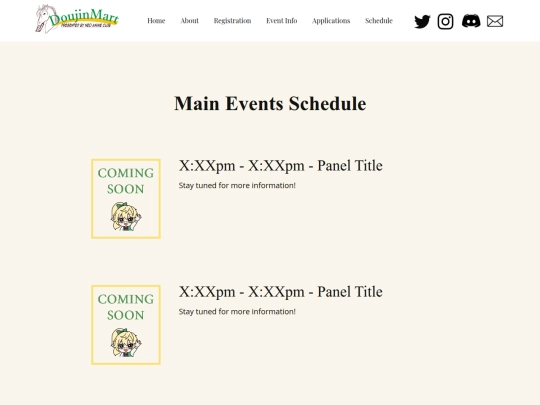Schedule screenshot