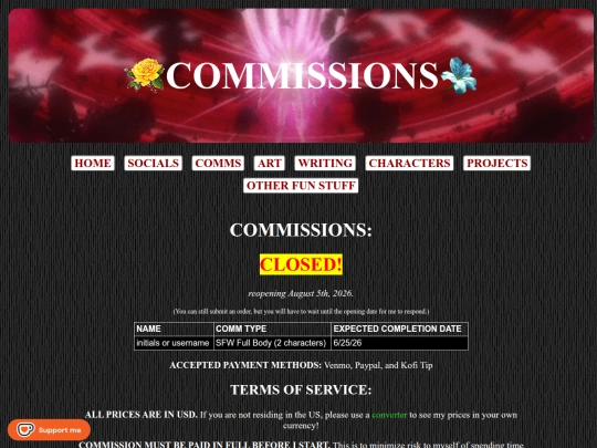 commissions screenshot