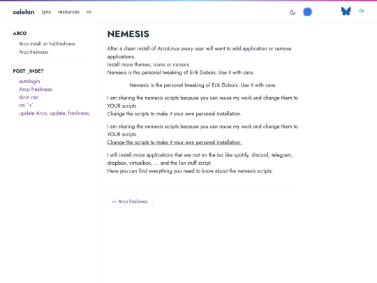 arco/post/nemesis screenshot