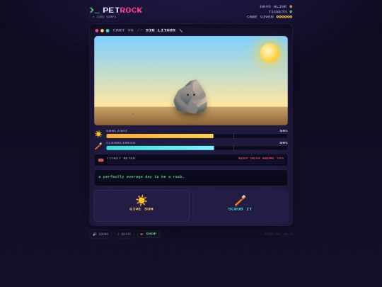 pet-rock screenshot