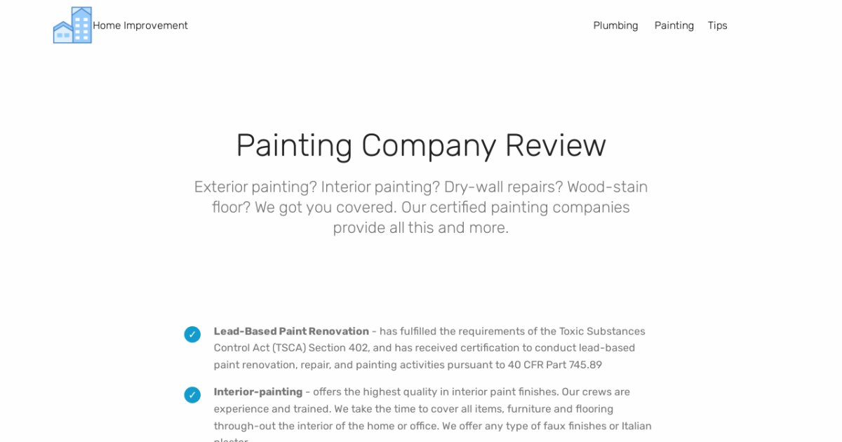 Painting Company Review