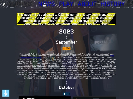 history screenshot