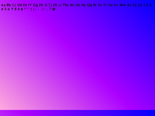 font screenshot